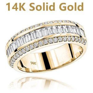 COPY - ladies size 5, 14k gold plated and diamond ring